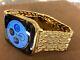 Custom 45mm Apple Watch Series 9 Stainless Steel 24K Gold Plated LTE Blood O2