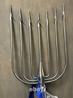 Custom AMISH MADE Ice fishing SPEAR Fish spearing 7 TINE STAINLESS STEEL USA