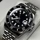 Custom Black 40mm Sub Style Dive Mod Watch Jubilee with Seiko NH35 Automatic