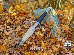 Custom Black and Brass Dagger Stainless Steel Cord wrapped hardwood handle