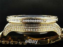 Custom Breitling Super Avenger Aeromarine 55MM Gold Steel Diamond Watch 19 Ct