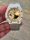 Custom Casio G-Shock GA-2100 Mod Gold Dial Stainless Steel Full Metal