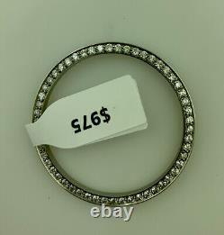 Custom Diamond Bezel 1.05 CT'. Set in Stainless Steel For Rolex Men's 34MM Date