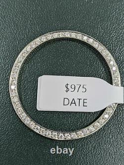 Custom Diamond Bezel 1.05 CT'. Set in Stainless Steel For Rolex Men's 34MM Date