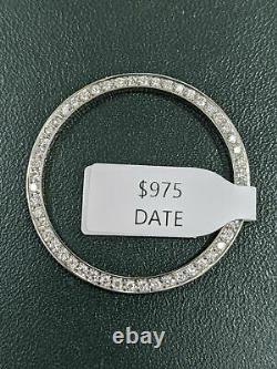 Custom Diamond Bezel 1.05 CT'. Set in Stainless Steel For Rolex Men's 36MM Date