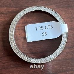 Custom Diamond Bezel 1.25Cts. In Stainless Steel For 36MM MENS Rolex Datejust