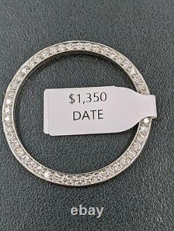 Custom Diamond Bezel 1.35 Cts. Set In Stainless Steel For Rolex Men's 34MM Date