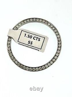 Custom Diamond Bezel 1.50Cts. In Stainless Steel For 36MM MENS Rolex Datejust