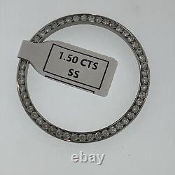Custom Diamond Bezel 1.50Cts. In Stainless Steel For 36MM MENS Rolex Datejust