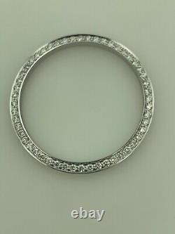 Custom Diamond Bezel 1.75 Cts. Set in Stainless Steel For Rolex Mens 34MM Date