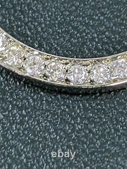 Custom Diamond Bezel. 65 Cts. Set in Stainless Steel For Rolex Ladies No Date