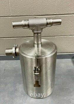 Custom Fabricated Stainless Steel Vacuum Filter Canister with Latches