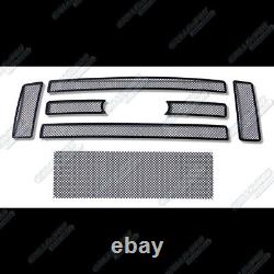 Custom Fits 2008-2010 Ford F250/F350/F450 Black Stainless Steel Mesh Grill Combo