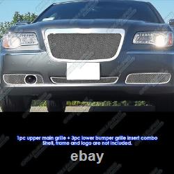 Custom Fits 2011-2012 Chrysler 300/300C Stainless Steel Mesh Grill Combo