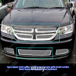 Custom Fits 2011-2012 Dodge Journey Stainless Steel Mesh Grill Combo