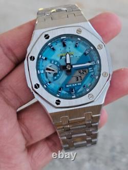 Custom G-SHOCK GA-2100AS-5 with Stainless Steel Case Bold & Unique Look Mod