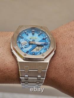 Custom G-SHOCK GA-2100AS-5 with Stainless Steel Case Bold & Unique Look Mod