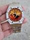 Custom G-Shock GA-2100FL-8 Mod Silver Stainless Steel Case Sunset Dial 20B