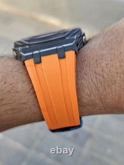 Custom G-Shock GA-2100FL-8 Mod Silver Stainless Steel Case Sunset Dial 20B