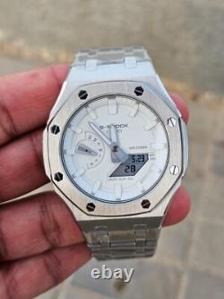 Custom G-Shock GA-2100WS-7A Mod Stainless Steel Case whit Dial 2100 Series