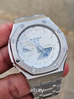 Custom G-Shock GA-2100WS-7A Mod Stainless Steel Case whit Dial 2100 Series
