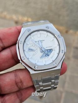 Custom G-Shock GA-2100WS-7A Mod Stainless Steel Case whit Dial 2100 Series