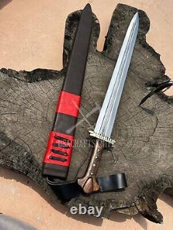 Custom HAND Forged stainless Steel Viking Sword, Best Quality, Battle Ready Sword