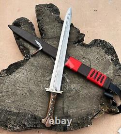 Custom HAND Forged stainless Steel Viking Sword, Best Quality, Battle Ready Sword