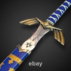 Custom HANDMADE LEGEND of ZELDA FULL TANG Stainless Steel Master Sword W- Sheath