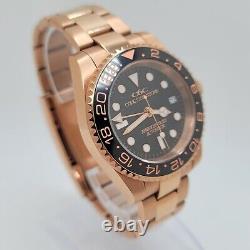 Custom Hand-Built Automatic Watch 40mm Rose-Gold-Tone GMT