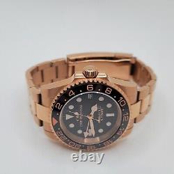 Custom Hand-Built Automatic Watch 40mm Rose-Gold-Tone GMT