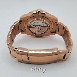 Custom Hand-Built Automatic Watch 40mm Rose-Gold-Tone GMT