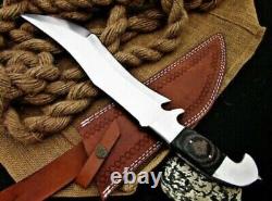 Custom Hand Made Stainless Steel Hunting Knife with Multi Micarta Handle