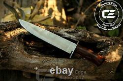 Custom Handmade 15.50 D2 Stainless Steel Bowie Hunting Knife With Walnut Wood