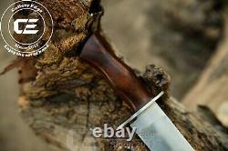 Custom Handmade 15.50 D2 Stainless Steel Bowie Hunting Knife With Walnut Wood