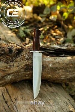 Custom Handmade 15.50 D2 Stainless Steel Bowie Hunting Knife With Walnut Wood