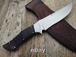 Custom Handmade 440c Stainless Steel Fixed Blade Survival Camping Hunting knife