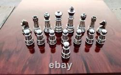 Custom Handmade Brass & Stainless steel Chess Set, Luxury Chess Gift for Boss