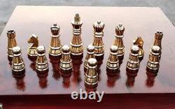 Custom Handmade Brass & Stainless steel Chess Set, Luxury Chess Gift for Boss