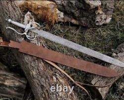 Custom Handmade Damascus Steel Blade Rapier Sword Medieval Sword Hunting Sword