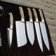 Custom Handmade HAND FORGED STAINLESS STEEL CHEF KNIFE Set Kitchen Knives Set