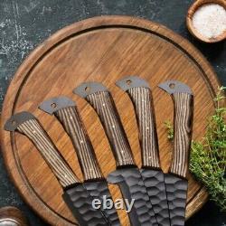 Custom Handmade Hand Forged Stainless Steel Kitchen Chef Knife Set Roll Bag