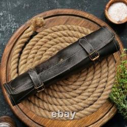 Custom Handmade Hand Forged Stainless Steel Kitchen Chef Knife Set Roll Bag