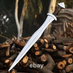 Custom Handmade J2 Stainless Steel Roman Sword with Walnut Wood Handle