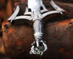 Custom Handmade Stainless Steel Barbarian Viking Combat Sword With Sheath