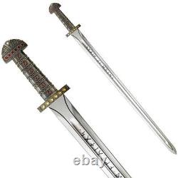 Custom Handmade Stainless Steel Blade KING RAGNAR LOTHBROK Viking Sword Hunting