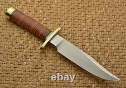 Custom Handmade Stainless Steel Blade Leather Handle Special Hunting Knife