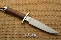 Custom Handmade Stainless Steel Blade Leather Handle Special Hunting Knife