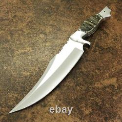 Custom Handmade Stainless Steel Bowie knife with Sheath Hunting Survival Knife