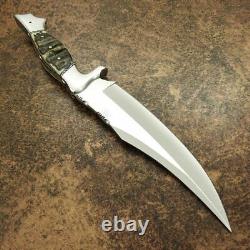 Custom Handmade Stainless Steel Bowie knife with Sheath Hunting Survival Knife